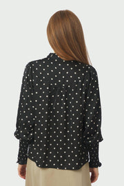 Camisa Dot Blouse | Black | Bluse fra Neo Noir