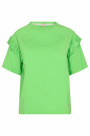 Nala Flounce Tee | Green Flash | T-shirt fra Mos Mosh