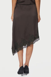 Fiora Lace Skirt | Dark Brown | Nederdel fra Neo Noir