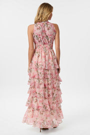 Marli Flower Chiffon Dress | Rose | Kjole fra Neo Noir