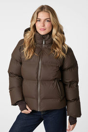 Fox C Puffer Jacket | Dark Brown | Jakke fra Neo Noir