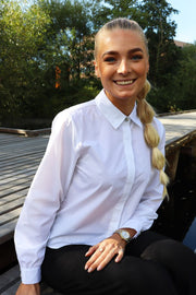 Bobo Ls Bow Shirt | White | Skjorte fra Liberté