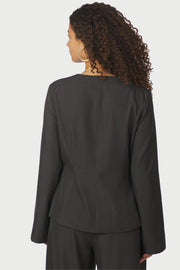 Toots Structure Blouse | Dark Grey | Bluse fra Neo Noir