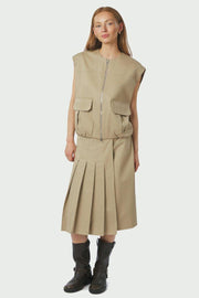 Prisilla Twill Skirt | Taupe | Nederdel fra Neo Noir