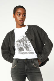 Livia O-SS Tee | White | T-shirt fra Mos Mosh