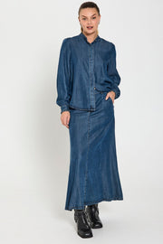 Wilke Skirt 205135 | Medium Blue Denim | Nederdel fra Freequent