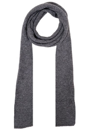 Slim Long Knitted Scarf | Dk. Grey | Tørklæde fra Black Colour