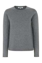 SRMarla O-neck Roll Edge knit SR219-208 | Medium Grey Melange | Strik fra Soft Rebels