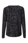 Alma Ls U Tshirt | Dunkelgrau Schwarz Tia | Bluse von Liberté – nedsat