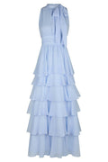 Marli Solid Chiffon Dress | Light Blue | Kjole fra Neo Noir – nedsat