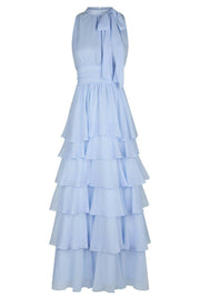 Marli Solid Chiffon Dress | Light Blue | Kjole fra Neo Noir