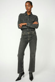 Natalie Denim Shirt | Grey | Skjorte fra Mos Mosh