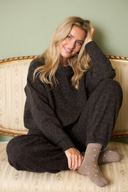 Dea Sweatshirt | Dark Leopard | Bluse fra Black Colour