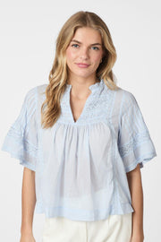 Siama S Voile Blouse | Light Blue | Bluse fra Neo Noir