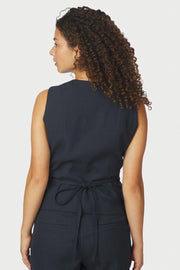 Samara Melange Waistcoat | Navy | Vest fra Neo Noir
