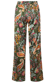 Mida Pants | Bottlegreen Paisley | Bukser fra Liberté