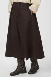 Yara Poplin Skirt | Chocolate Brown | Nederdel fra Neo Noir