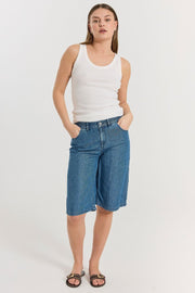 Cinda Shorts 206113 | Medium Blue Denim | Shorts fra Freequent
