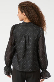 Amara Bedazzled Blouse | Black | Bluse fra Neo Noir