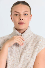 Grsnemes Waistcoat 206732 | Moonbeam Melange | Strik fra Freequent
