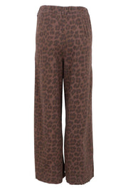 Abbie Wideleg Pant | Mocca Leo | Bukser fra Black Colour