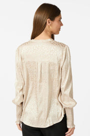 Landa Leo Jacquard Blouse | Champagne | Bluse fra Neo Noir