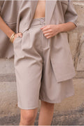 Pretty Tailored Bermuda Shorts | Taupe – nedsat