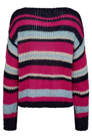 Frodine Stripe Pullover | Navy Pink Creme Stripe | Strik fra Liberté