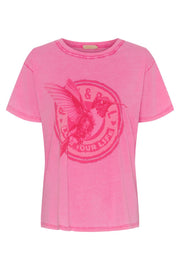 Inge Tee 0532 | Pink/Pink Hummingbird | T-shirt fra Marta du Chateau