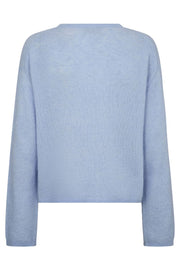 Mape O-Neck Knit | Brunnera Blue | Strik fra Mos Mosh