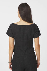 Tango Boucle Top | Black | Bluse fra Neo Noir