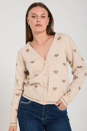 Faith Cardigan 206654 | Moonbeam Mel W Desert T Mel | Strickjacke von Freequent