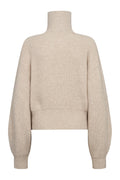 Row Zip Knit Cardigan | Creme | Strik fra Co'couture