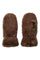 Penza Fur Mitten | Mocca | Handsker fra Co'couture