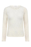 Barna O Neck Blouse | Off-White | T-Shirt fra Co'couture