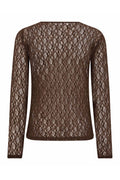 Barna O Neck Blouse | Dark Brown | T-Shirt fra Co'couture