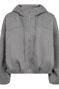 Lancecc Balloon Hoodie 500090 | Mid Grey Melange | Co'couture