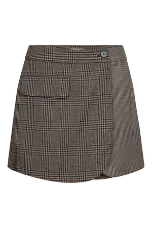 Veyacc Check Wrap Skort 500141 | Brown | Co'couture