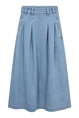 Anto Anya Pleat Skirt | Light Denim | Nederdel fra Co'couture