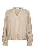 Delin Balloon Emb Shirt | Mink | Bluse fra Co'couture