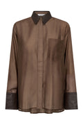 Kawa Shirt | Dark Brown | Skjorte fra Co'couture