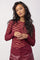 Penolacc O Neck Blouse 500266 | Wine Red | Co'couture