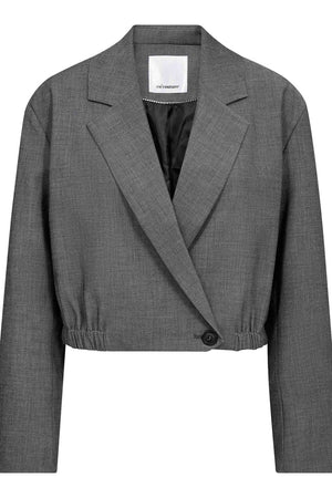 Jackycc Crop Blazer 500289 | Mid Grey | Co'couture