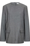 Jackycc Blazer Blouse 500290 | Mid Grey | Co'couture