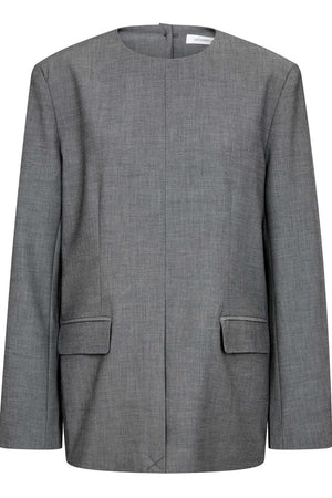 Jackycc Blazer Blouse 500290 | Mid Grey | Co'couture