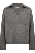 Rogercc Ls Polo Knit 500294 | Grey Melange | Co'couture