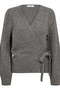 Rogercc Wrap Cardigan 500295 | Grey Melange | Co'couture – nedsat