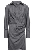 Lyviacc Pin Wrap Dress 500300 | Mid Grey | Co'couture