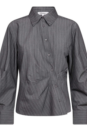 Lyviacc Asym Pin Shirt 500301 | Mid Grey | Co'couture