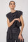 Eloracc Check Pleat Top 500306 | Dark Grey | Co'couture